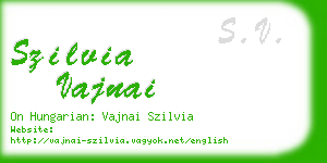 szilvia vajnai business card